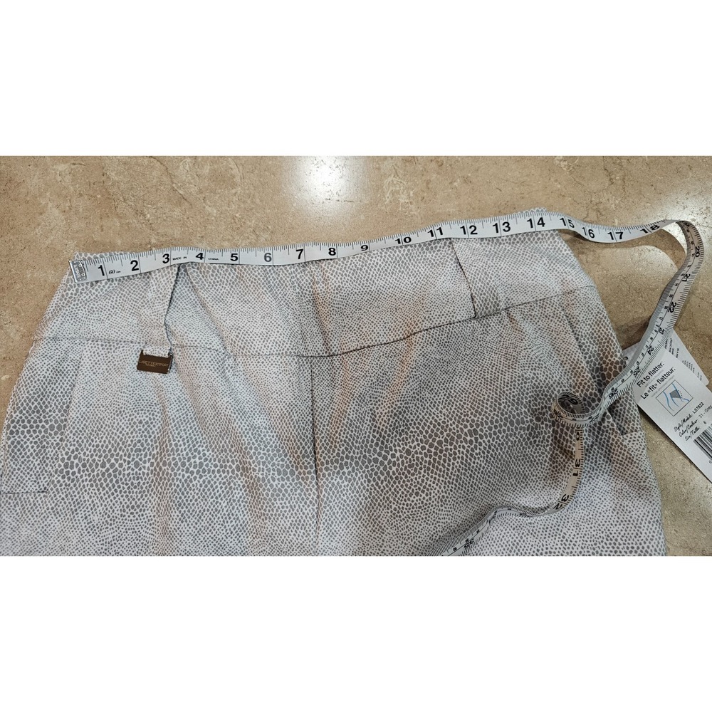 Lisette L Montreal Shorts Womens 6 Grey Snakeskin Print Fit-Control Pockets NWT - Picture 5 of 9